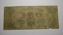 Load image into Gallery viewer, $1 1854 Washington D.C. Obsolete Currency Bank Note Bill Metropolitan Bank