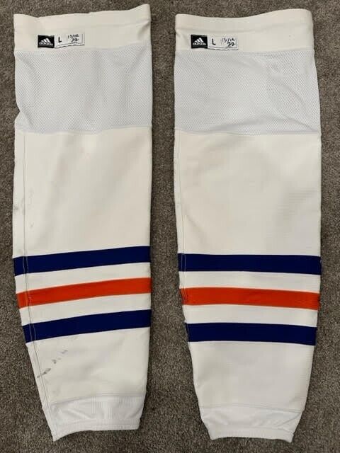 2022-2023 Connor McDavid Edmonton Oilers NHL Game Worn Hockey Socks! 4 Points!