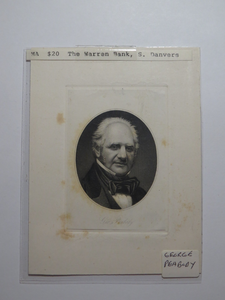 $20 1850's South Danvers Massachusetts George Peabody Obsolete Currency Portrait
