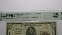 Load image into Gallery viewer, $5 1929 Clinton New Jersey NJ National Currency Bank Note Bill Ch. #2246 VF25