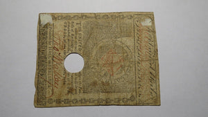 $2 1780 Massachusetts Bay MA Colonial Currency Note Bill Two Dollars Revolution