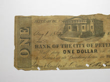 Load image into Gallery viewer, $1 1861 Petersburg Virginia VA Obsolete Currency Bank Note Bill City of Pete