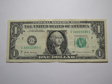 Load image into Gallery viewer, $1 2017 Fancy Hybrid Serial Number Federal Reserve Bank Note Bill #33033300