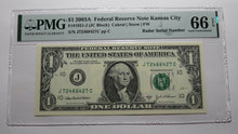 Load image into Gallery viewer, $1 2003 Radar Serial Number Federal Reserve Currency Bank Note Bill PMG UNC66EPQ