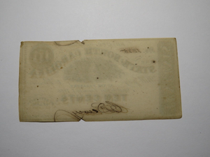 $.10 1862 Raleigh North Carolina Obsolete Currency Bank Note Bill NC State AU
