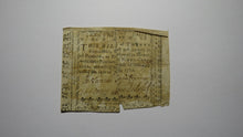 Load image into Gallery viewer, 1760 Twenty Shillings North Carolina NC Colonial Currency Bank Note Bill 20s