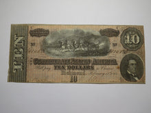 Load image into Gallery viewer, $10 1864 Richmond Virginia VA Confederate Currency Bank Note Bill RARE T68 VF