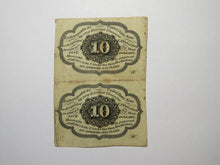 Load image into Gallery viewer, 1863 $.10 First Issue Uncut Pair Fractional Currency Obsolete Postage Bank Note