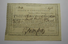 Load image into Gallery viewer, 1789 Connecticut Treasury Certifificate Colonial Currency Note Peter Colt Signed