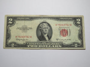 $2 1953 Red Seal Legal Tender Currency Note Bank Bill Fine+ Condition