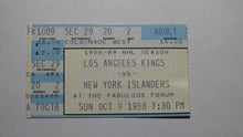Load image into Gallery viewer, October 9, 1988 Los Angeles Kings Vs Islanders Hockey Ticket Stub! Gretzky Goal!