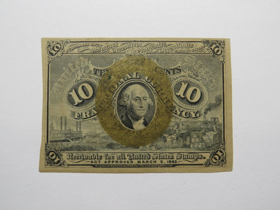 1863 $.10 Second Issue Fractional Currency Obsolete Bank Note Bill 2nd VF