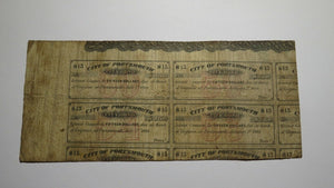 $1 1861 Portsmouth Virginia VA Obsolete Currency Bank Note Bill! City of Port.