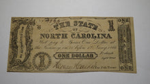 Load image into Gallery viewer, $1 1862 Raleigh North Carolina NC Obsolete Currency Bank Note Bill! State of NC