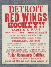 Load image into Gallery viewer, 1957 Detroit Red Wings Hockey Team Signed Promo Poster Gordie Howe Terry Sawchuk
