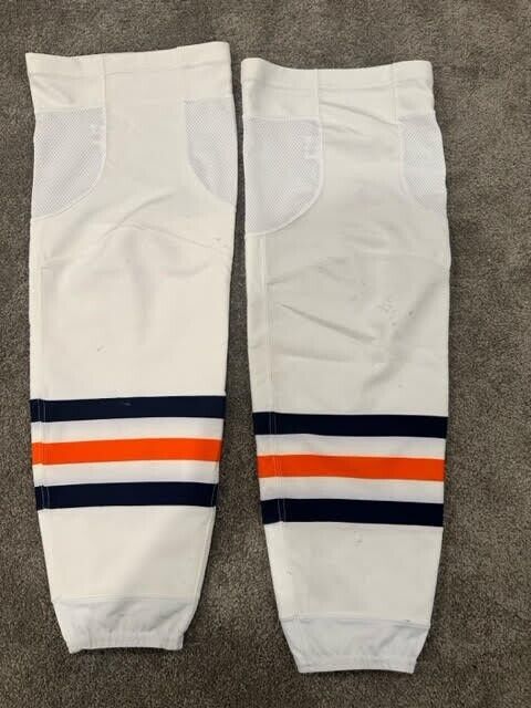 2020-2021 Connor McDavid Edmonton Oilers NHL Game Worn Hockey Socks! 2 Points