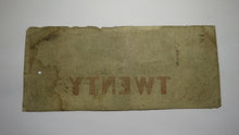 Load image into Gallery viewer, $20 1855 Hagerstown Maryland MD Obsolete Currency Bank Note Bill The Valley Bank