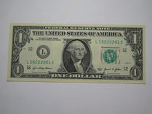 Load image into Gallery viewer, $1 2021 Radar Serial Number Federal Reserve Currency Bank Note Bill UNC 16222261