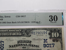 Load image into Gallery viewer, $10 1902 Story City Iowa IA National Currency Bank Note Bill Ch. #9017 VF30 PMG