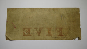 $5 1855 Charleston South Carolina SC Obsolete Currency Bank Note Bill State Bank