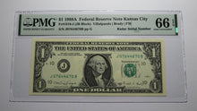 Load image into Gallery viewer, $1 1988A Radar Serial Number Federal Reserve Currency Bank Note Bill PMG UNC66