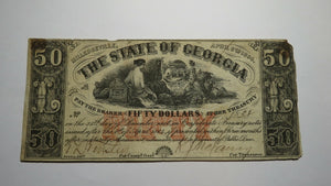 $50 1864 Milledgeville Georgia GA Obsolete Currency Bank Note Bill! State of GA!