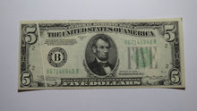 Load image into Gallery viewer, $5 1934-A Gutter Fold Error Federal Reserve Bank Note Currency Bill Very Fine++