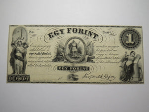 $1 18__ New York NY Obsolete Currency Bank Note Bill! Hungarian Fund Egy Forint!