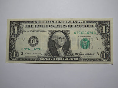 $1 1985 Radar Serial Number Federal Reserve Currency Bank Note Bill XF #97611679