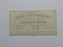Load image into Gallery viewer, $4 1861 Confederate Bond Coupon Certificate Currency Bank Note Bill UNC