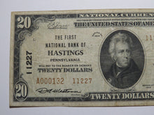 Load image into Gallery viewer, $20 1929 Hastings Pennsylvania PA National Currency Bank Note Bill #11227 FINE