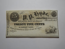 Load image into Gallery viewer, $.25 1852 Jordanville New York Obsolete Currency Bank Note Bill P.P. Hyde UNC+++