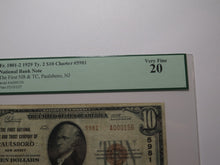 Load image into Gallery viewer, $10 1929 Paulsboro New Jersey National Currency Bank Note Bill #5981 VF20 PCGS