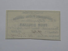 Load image into Gallery viewer, $4 1861 Confederate Bond Coupon Certificate Currency Bank Note Bill UNC