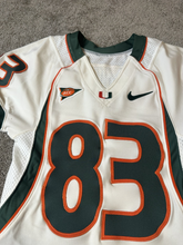 Load image into Gallery viewer, 2005 Sinorice Moss Miami Hurricanes Game Used Worn NCAA Football Jersey Giants