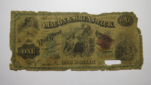 Load image into Gallery viewer, $1 1867 Macon Georgia GA Obsolete Currency Bank Note Bill Macon Brunswick RR Co.