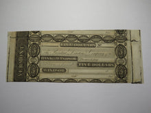 Load image into Gallery viewer, $5 18__ Windsor Vermont Obsolete Currency Bank Note Bill Remainder Miscut! UNC+