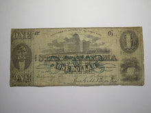 Load image into Gallery viewer, $1 1863 Montgomery Alabama AL Obsolete Currency Bank Note Bill State of Alabama