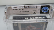 Load image into Gallery viewer, Madden '94 NFL Football Super Nintendo Factory Sealed Video Game Wata Graded 9.2