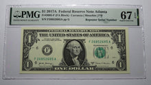 Load image into Gallery viewer, $1 2017 Repeater Serial Number Federal Reserve Currency Bank Note Bill PMG UNC67