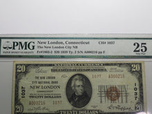 Load image into Gallery viewer, $20 1929 New London Connecticut CT National Currency Bank Note Bill #1037 VF25