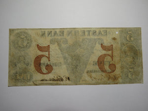 $5 1852 West Killingly Connecticut CT Obsolete Currency Bank Note Bill! Eastern