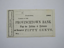 Load image into Gallery viewer, $.50 186_ Provincetown Massachusetts Obsolete Currency Bank Note Bill Province