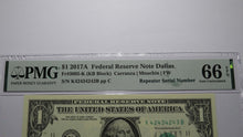 Load image into Gallery viewer, $1 2017 Repeater Serial Number Federal Reserve Currency Bank Note Bill PMG UNC66