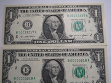 Load image into Gallery viewer, 3 $1 2021 Consecutive Low Serial Numbers Federal Reserve Bank Notes New York