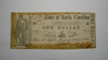 Load image into Gallery viewer, $1 1861 Raleigh North Carolina Obsolete Currency Bank Note Bill! State of NC!