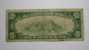 $10 1929 Union City New Jersey NJ National Currency Bank Note Bill #9544 Fine+