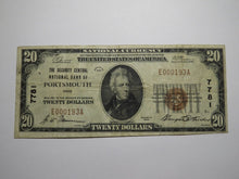 Load image into Gallery viewer, $20 1929 Portsmouth Ohio OH National Currency Bank Note Bill Charter #7781 FINE+