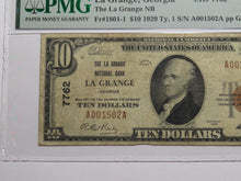 Load image into Gallery viewer, $10 1929 La Grange Georgia GA National Currency Bank Note Bill Ch #7762 VF20 PMG
