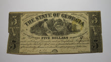 Load image into Gallery viewer, $5 1864 Milledgeville Georgia GA Obsolete Currency Bank Note Bill! State of GA